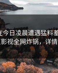 神秘人在今日凌晨遭遇猛料羞涩难挡，香蕉影视全网炸锅，详情深扒