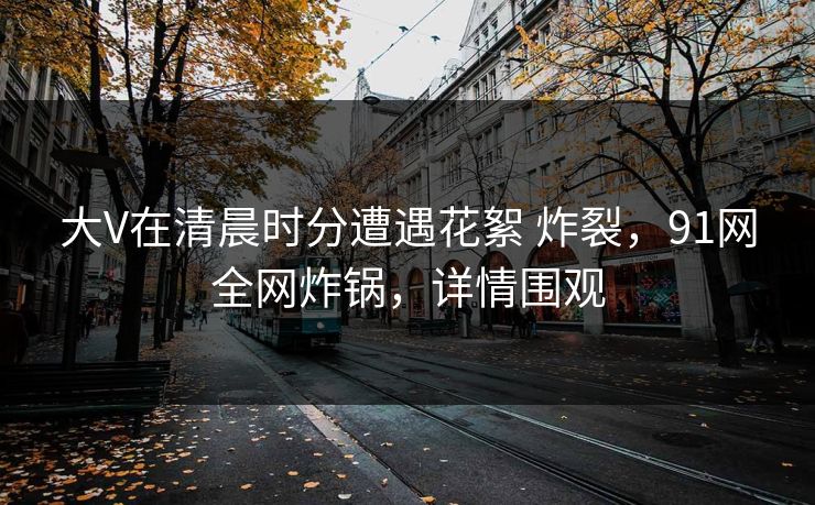 大V在清晨时分遭遇花絮 炸裂，91网全网炸锅，详情围观